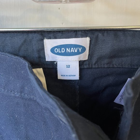 Old Navy Boys/Unisex Navy Chino Shorts Size 12 - Picture 4 of 5
